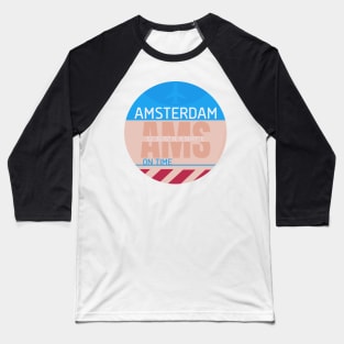 Airport AMS luggage symbol Baseball T-Shirt